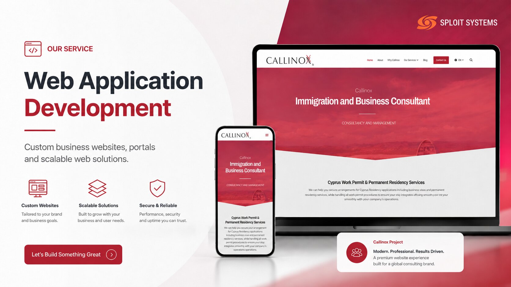 Website Development services by Sploit Systems